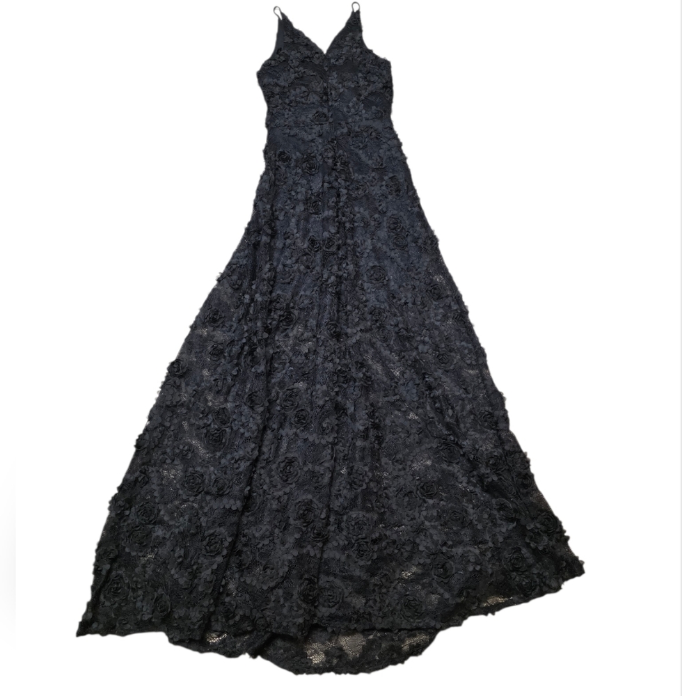 AVERY G FLORAL APPLIQUE GOWN 4 NEW! - Picture 4 of 15